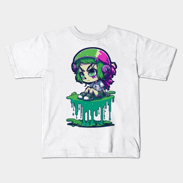 Undead Rest - Halloween Cute Cartoon Kids T-Shirt by DesignINKZ